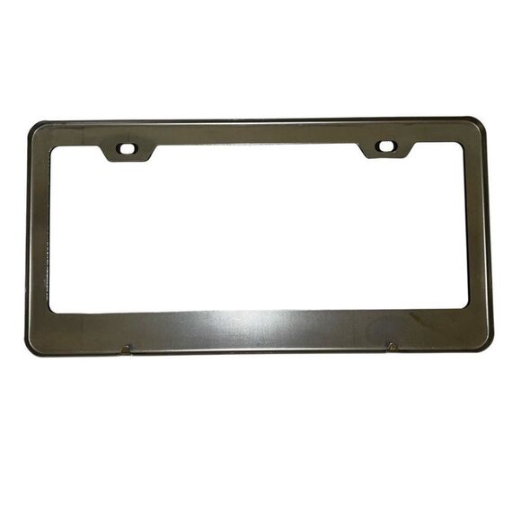 American Car Blue Carbon Fiber Stainless Steel Rear Tag Frame * Corvette Script* - Picture 2 of 3